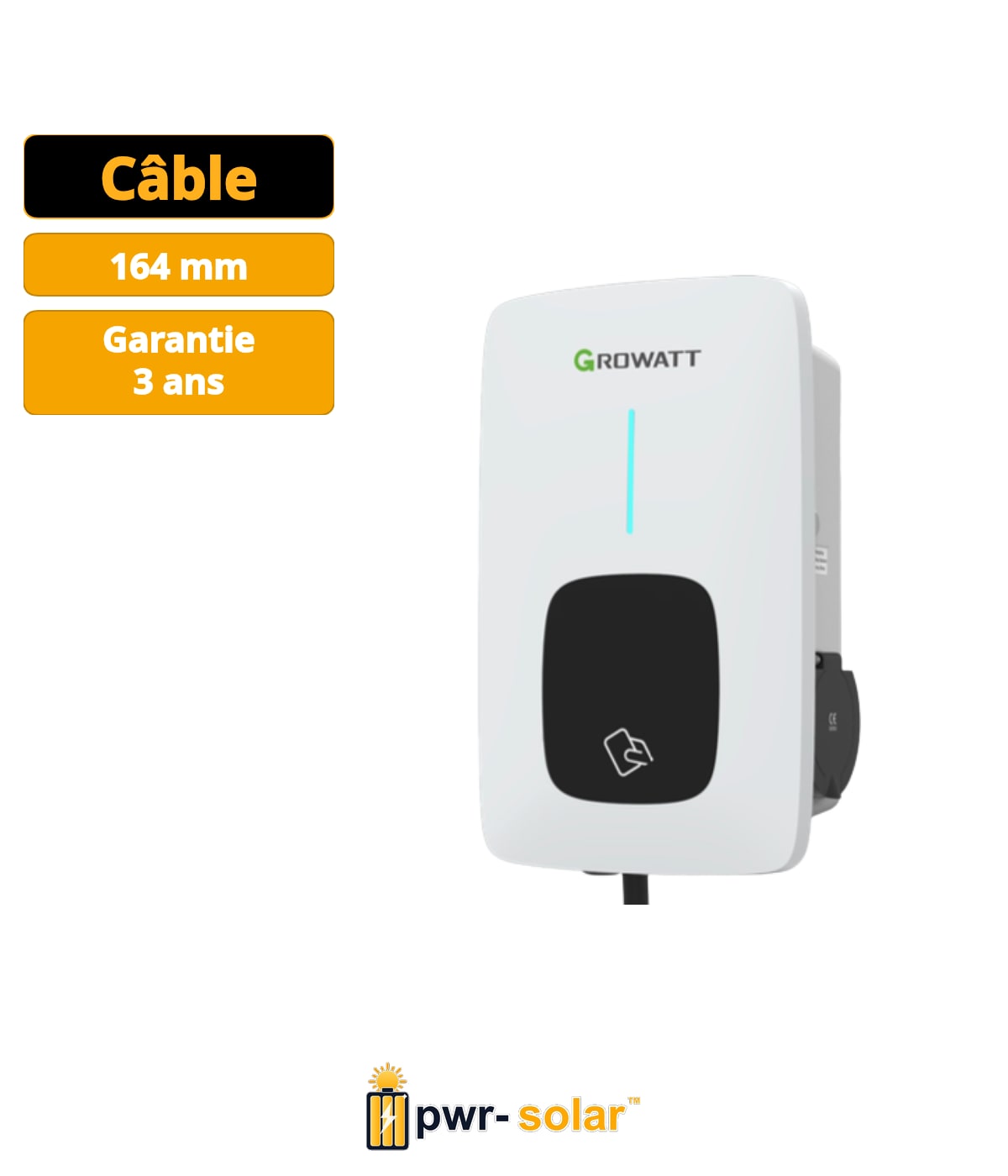 Chargeur de véhicule électrique Growatt THOR 11AS-P-V1 (WIFI, MID)