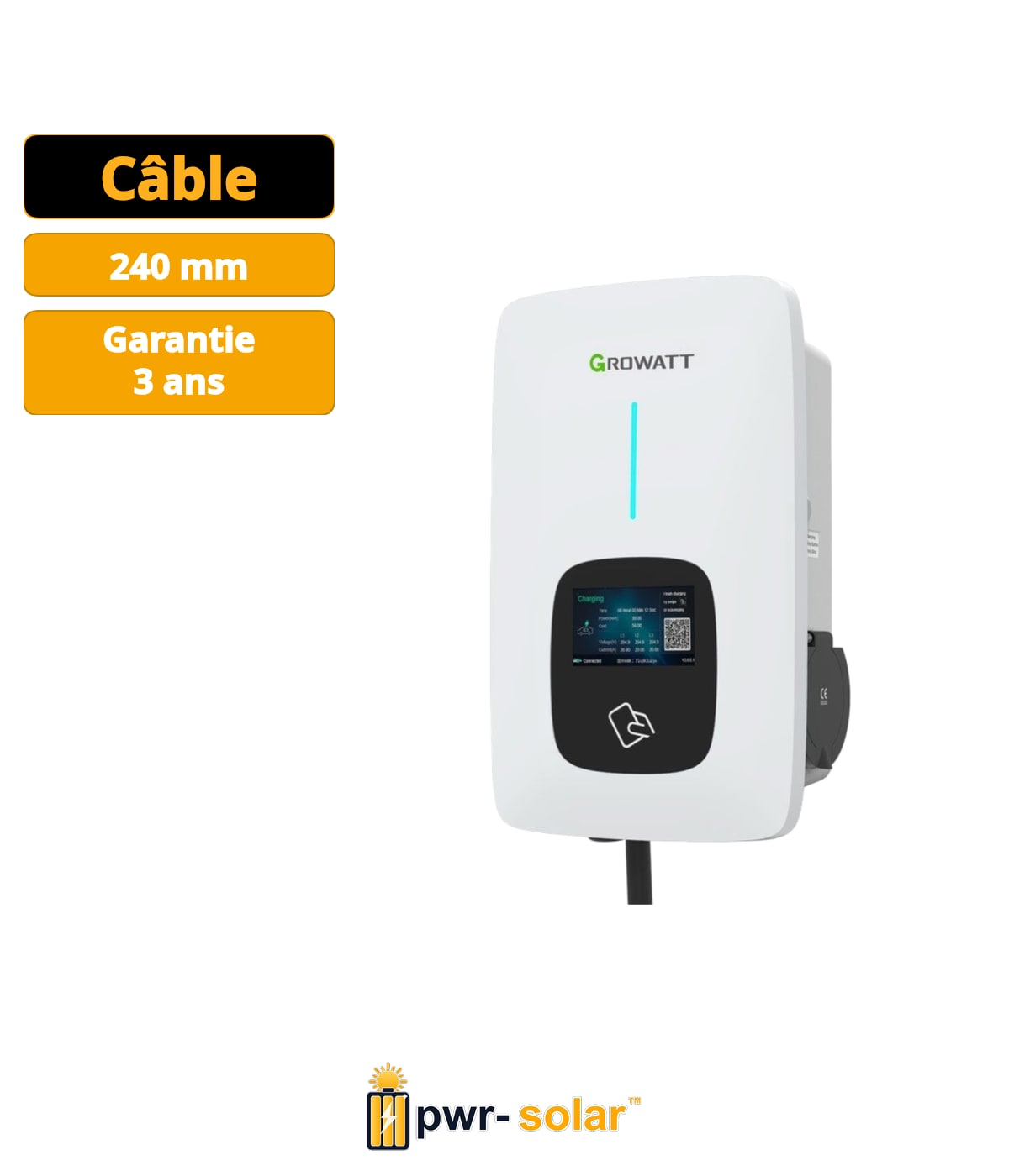 Chargeur de véhicule électrique Growatt THOR 22AS-P-V1 (WIFI)