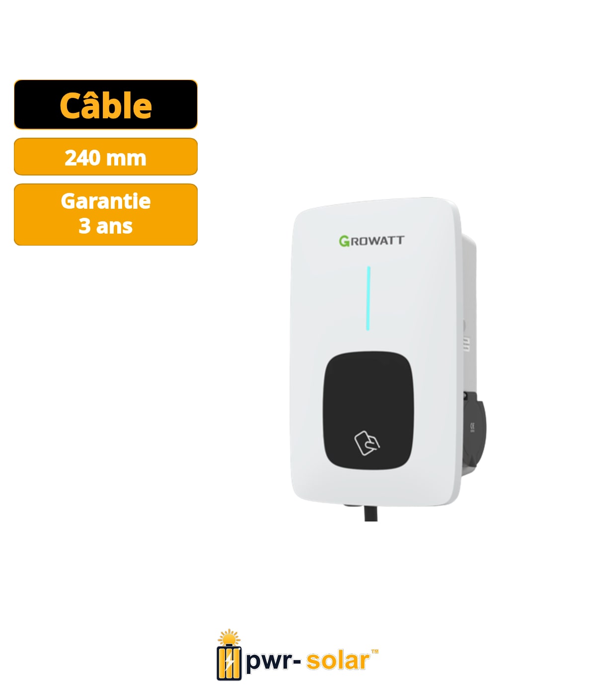 Chargeur de véhicule électrique Growatt THOR 07AS-P-V1 (WiFi, RFID, RF)