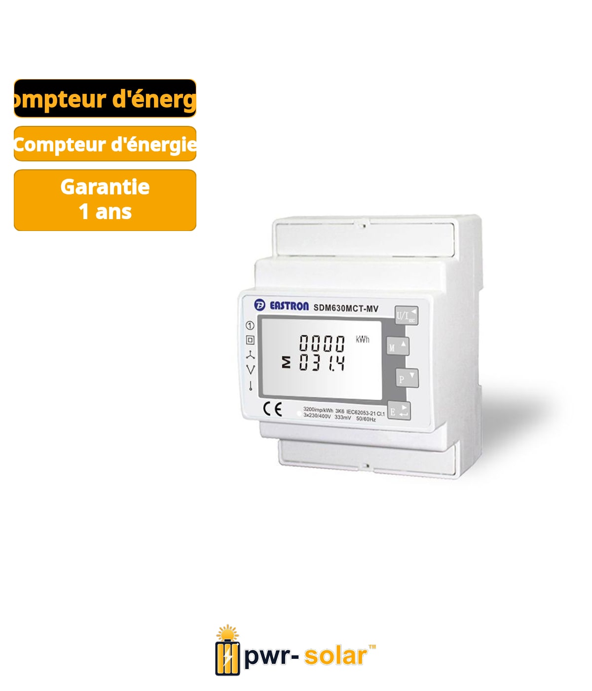 Compteur intelligent Growatt TPM-CT-E (100A) triphasé - incl. 3x CT 100A