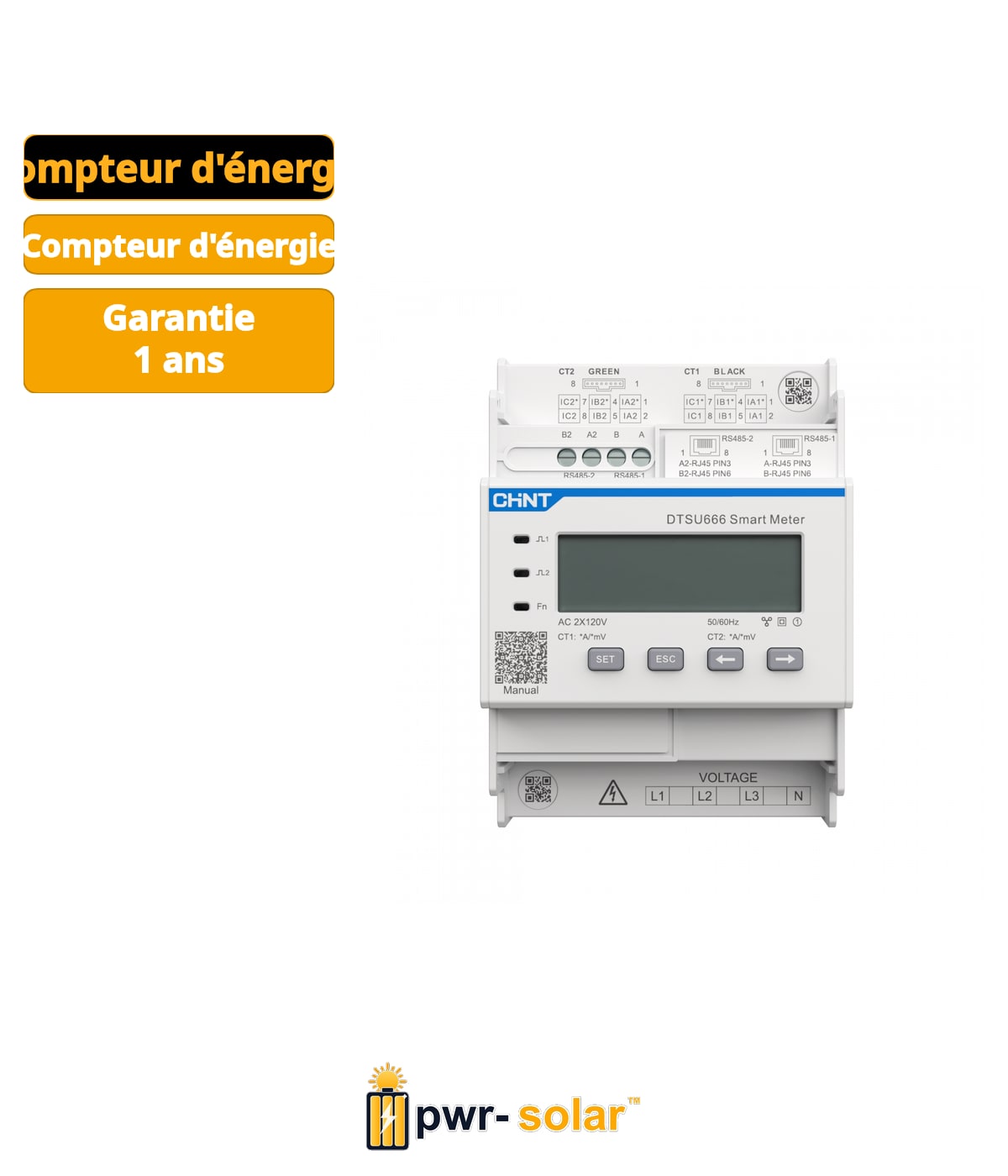 Growatt TPM-6CTA-C-250 Compteur Intelligent