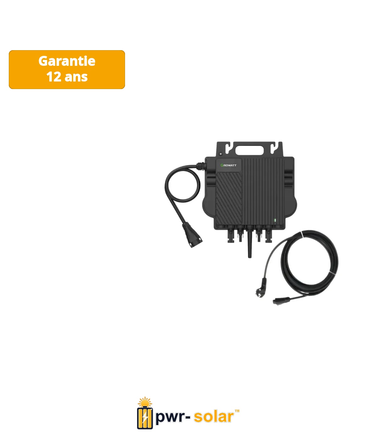 Growatt NEO 1000M-X (LoRa) Micro-onduleur compris Cordon d’alimentation AC Growatt NEO (5 m, 1.5 mm²)