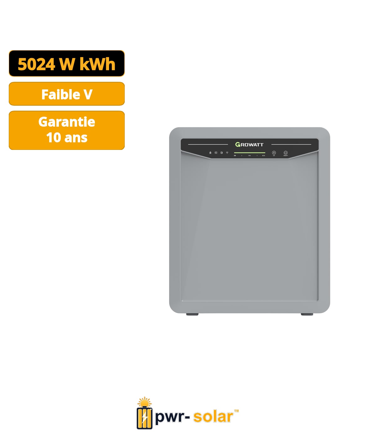 Growatt AURA 5000 Stockage de Balcon 5kWh Couplage AC