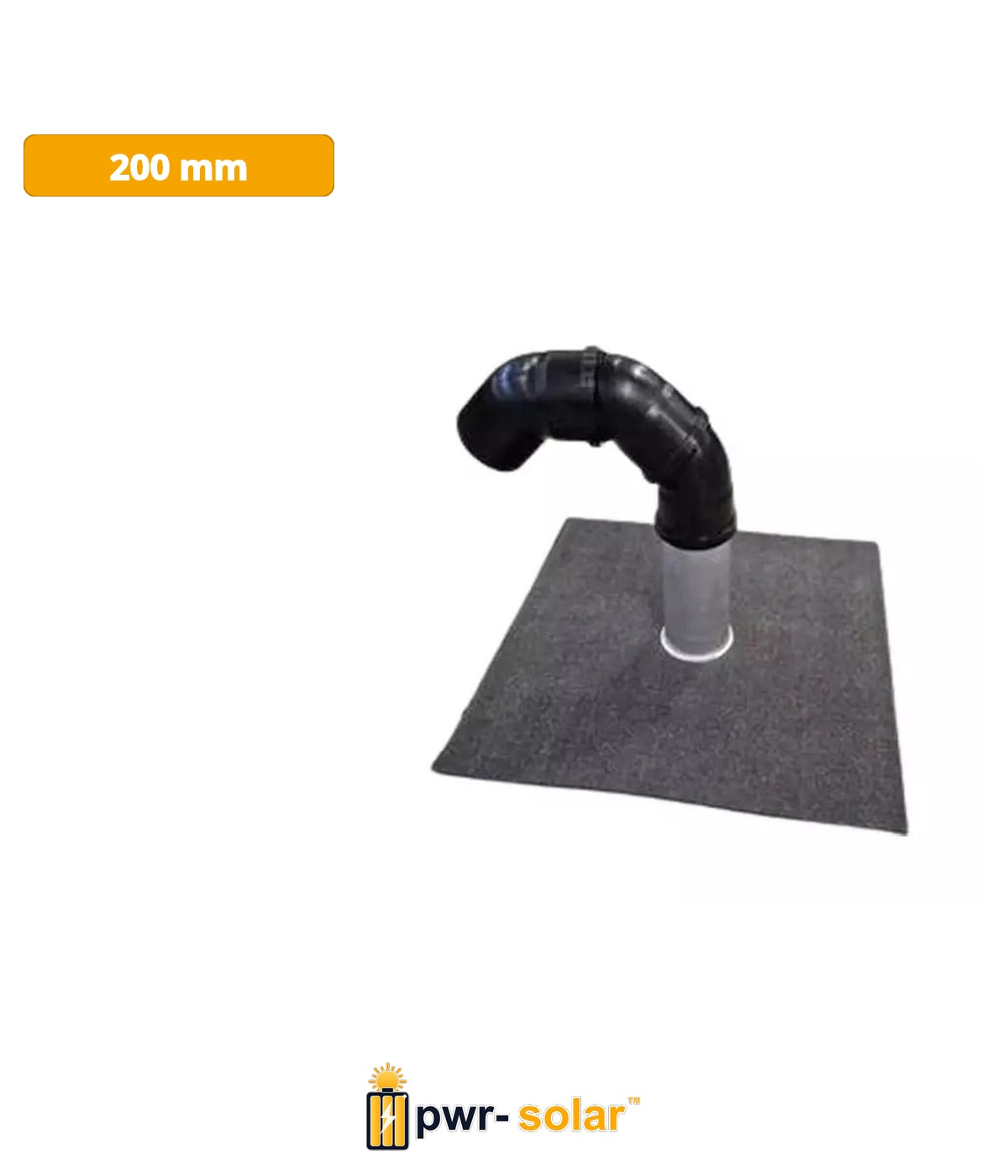 Kit de passage de toit Ø110mm avec revêtement bitume, tuyau de 200mm