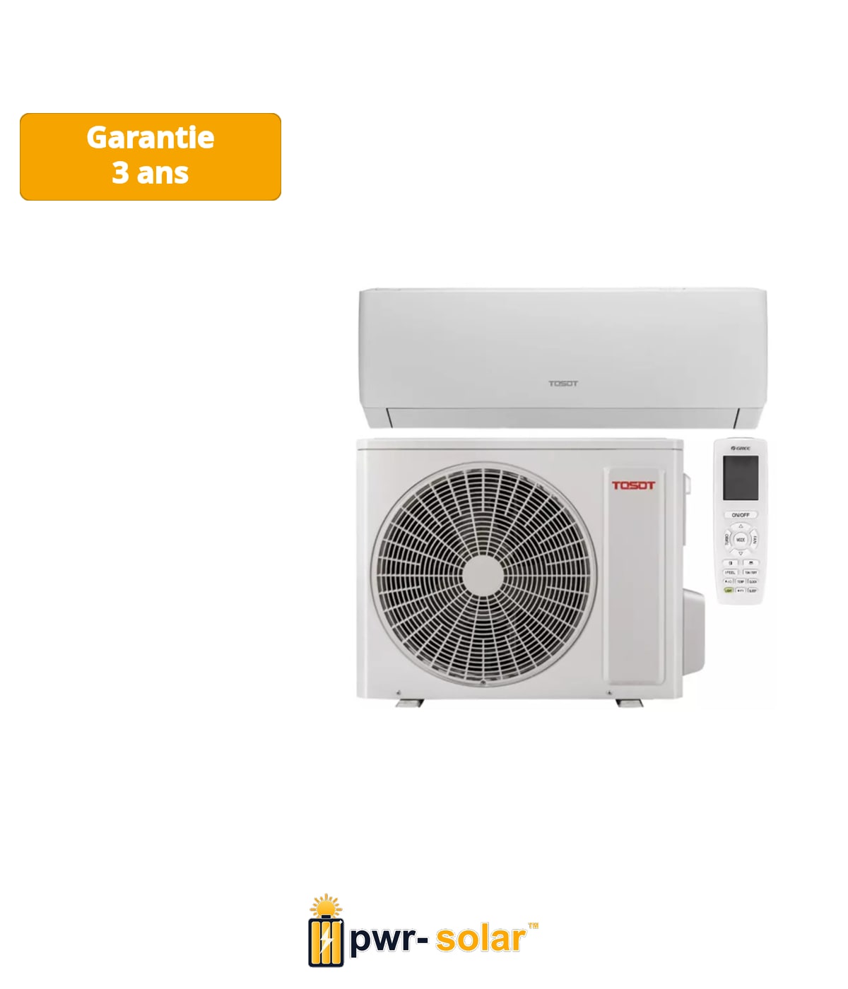 Tosot PULAR by GREE Climatiseur Inverter Blanc R32 2,5 kW - Kit