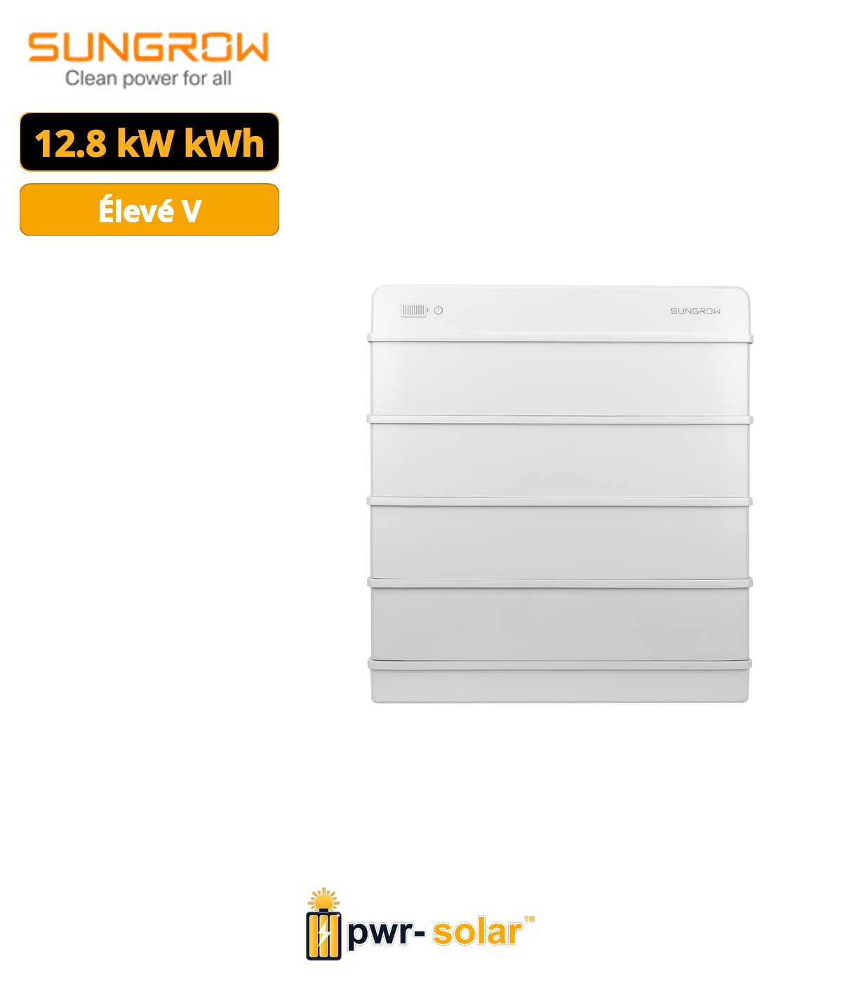 Système de batterie LFP haute tension Sungrow SBR128 (batterie de 12.8 kWh + BMS)