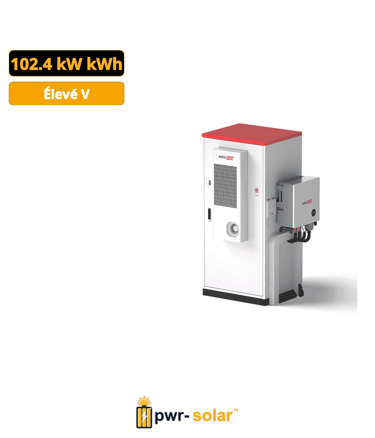 Système de stockage commercial SolarEdge CSS-OD 102,4 kWh/50 kW