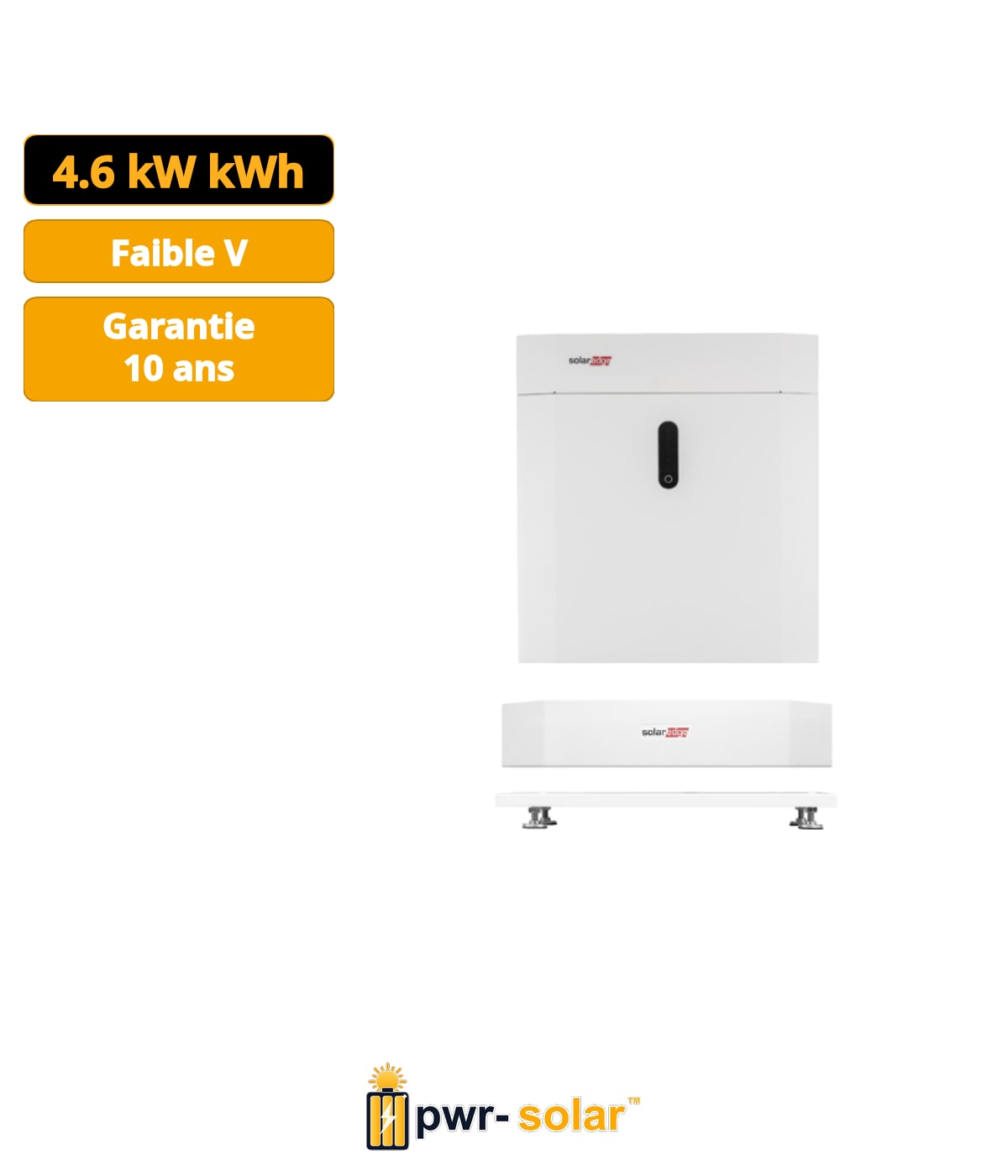 Batterie SolarEdge Home 48V – Pack complet 4,85 kWh avec BMS, base et kit de protection (kit pour onduleur Home Hub)
