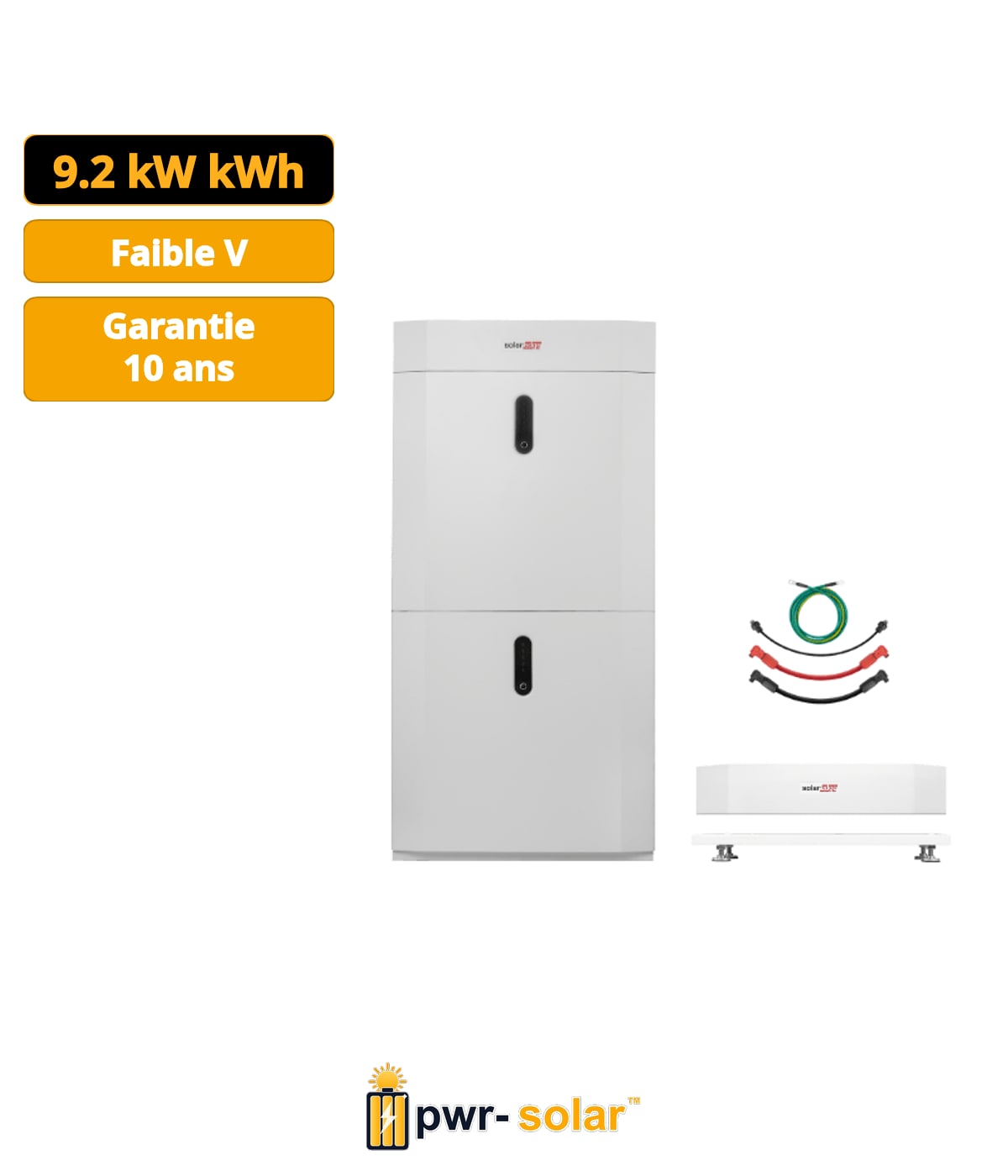 Batterie SolarEdge Home 48V – Pack complet 9,7kWh avec BMS, base et kit de protection (kit pour onduleur Home Hub)