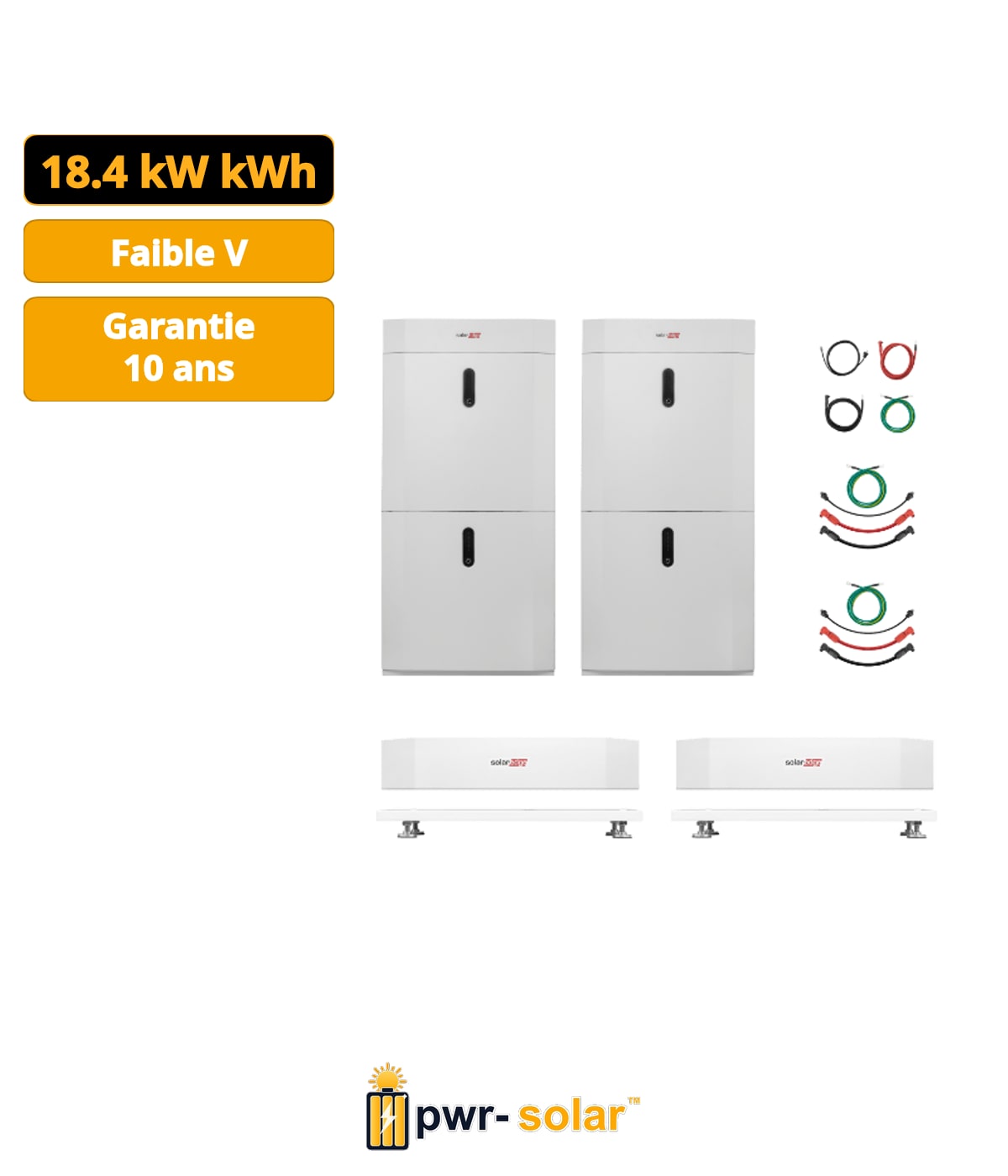 Batterie SolarEdge Home 48V – Pack complet 19,4 kWh avec BMS, base et kit de protection (kit pour onduleur Home Hub)