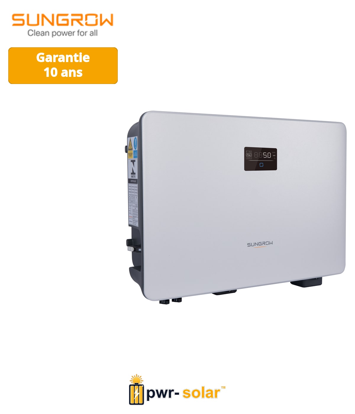 Onduleur Hybride Sungrow 1PH 3,6kW prêt pour l'optimiseur