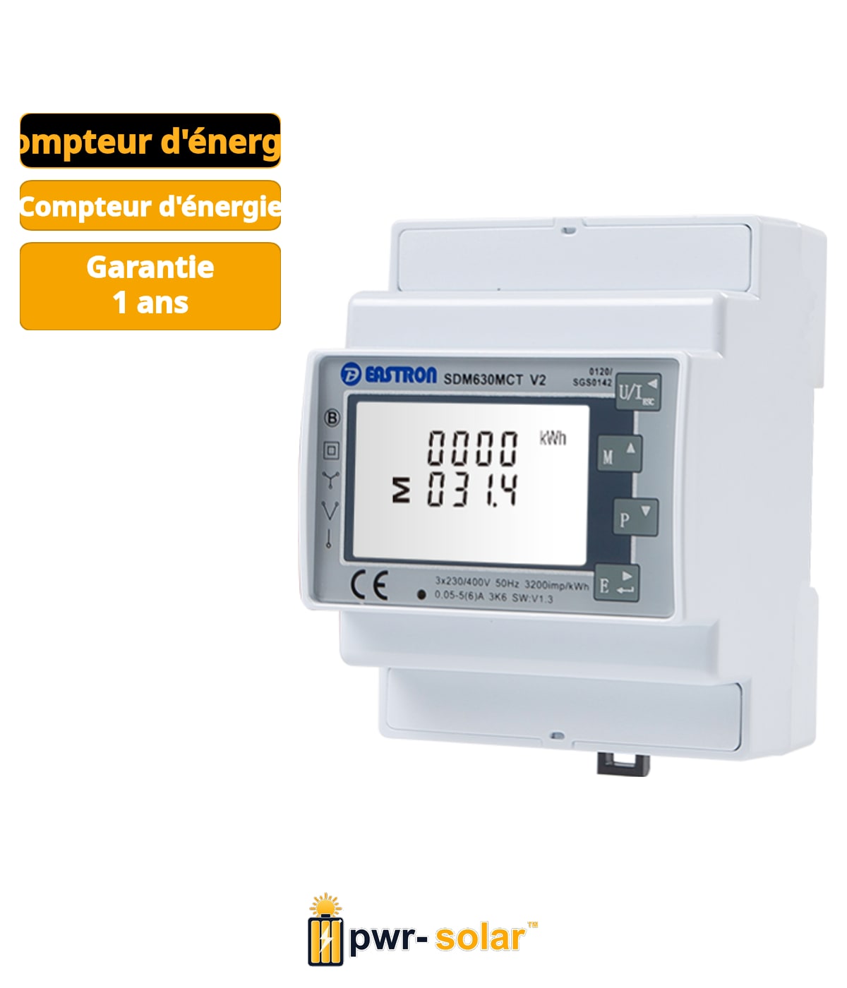 Growatt Compteur Triphasé + CT (1200/5A) SET