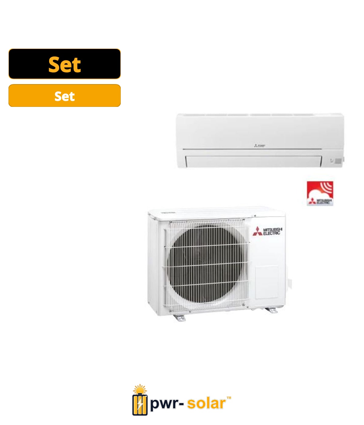Mitsubishi Electric WSH-HR35 VFK – Set de climatisation murale – 3,5 kW