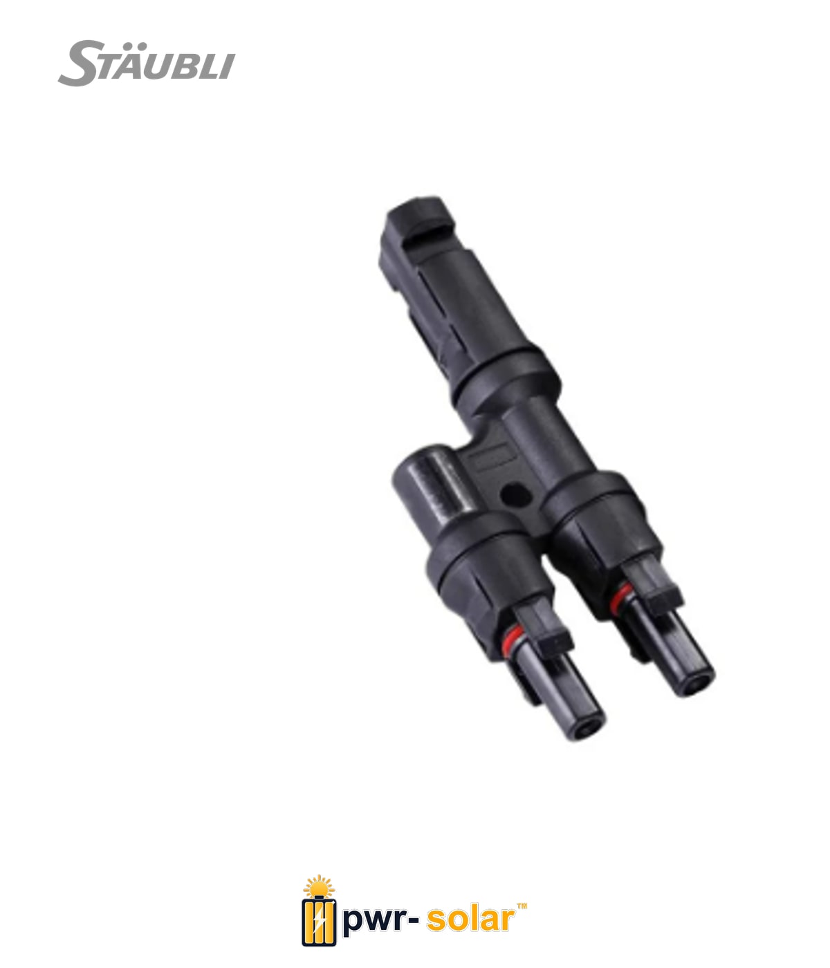 STÄUBLI - Connecteur “Y” Multi Contact MC4 (+) Broche de dérivation PV-AZS4 - IP67 - Max 30APour une connexion en parallèle ou en série-parallèle de panneau PV