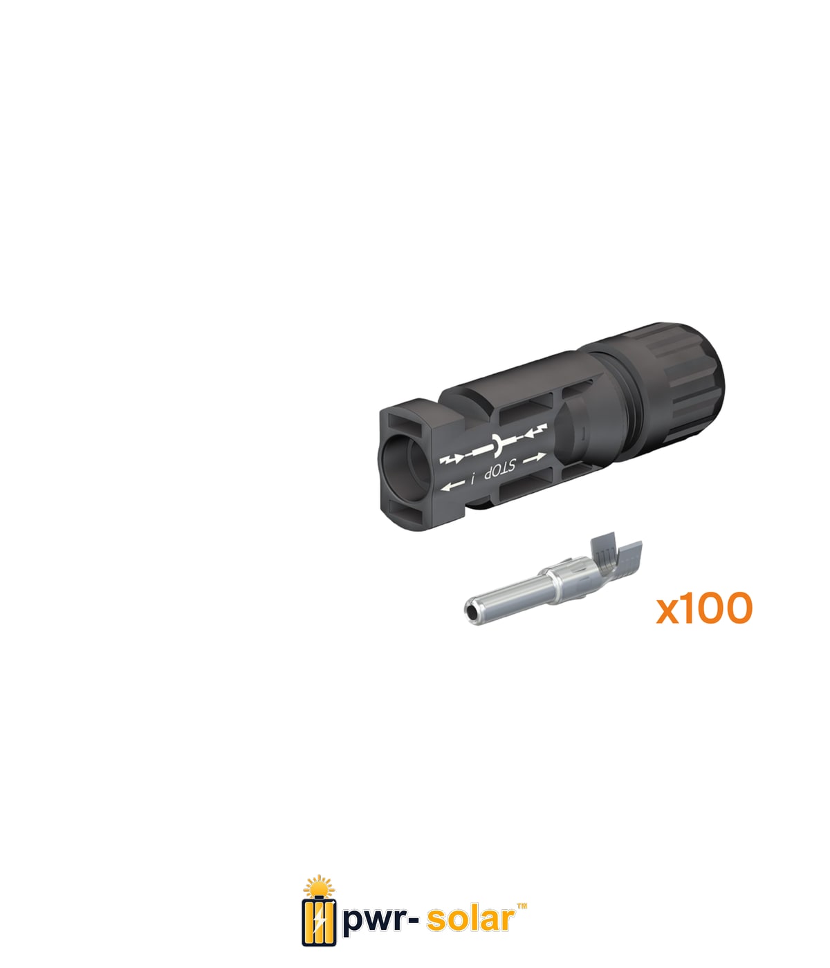 STÄUBLI - Connecteurs mâle MC4 Sachet de 100 - KBT4/6X-UR - section de câble 4-6 mm² - Diam extérieur câble 5,5 à 7,4mm.