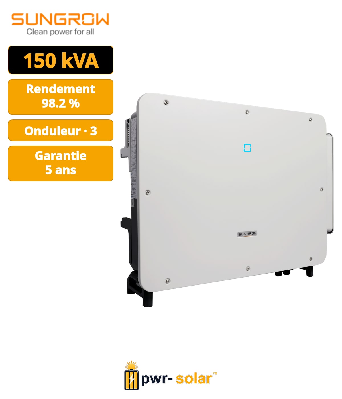 SUNGROW - Onduleur triphasé SG150CX avec AFCI 3.0