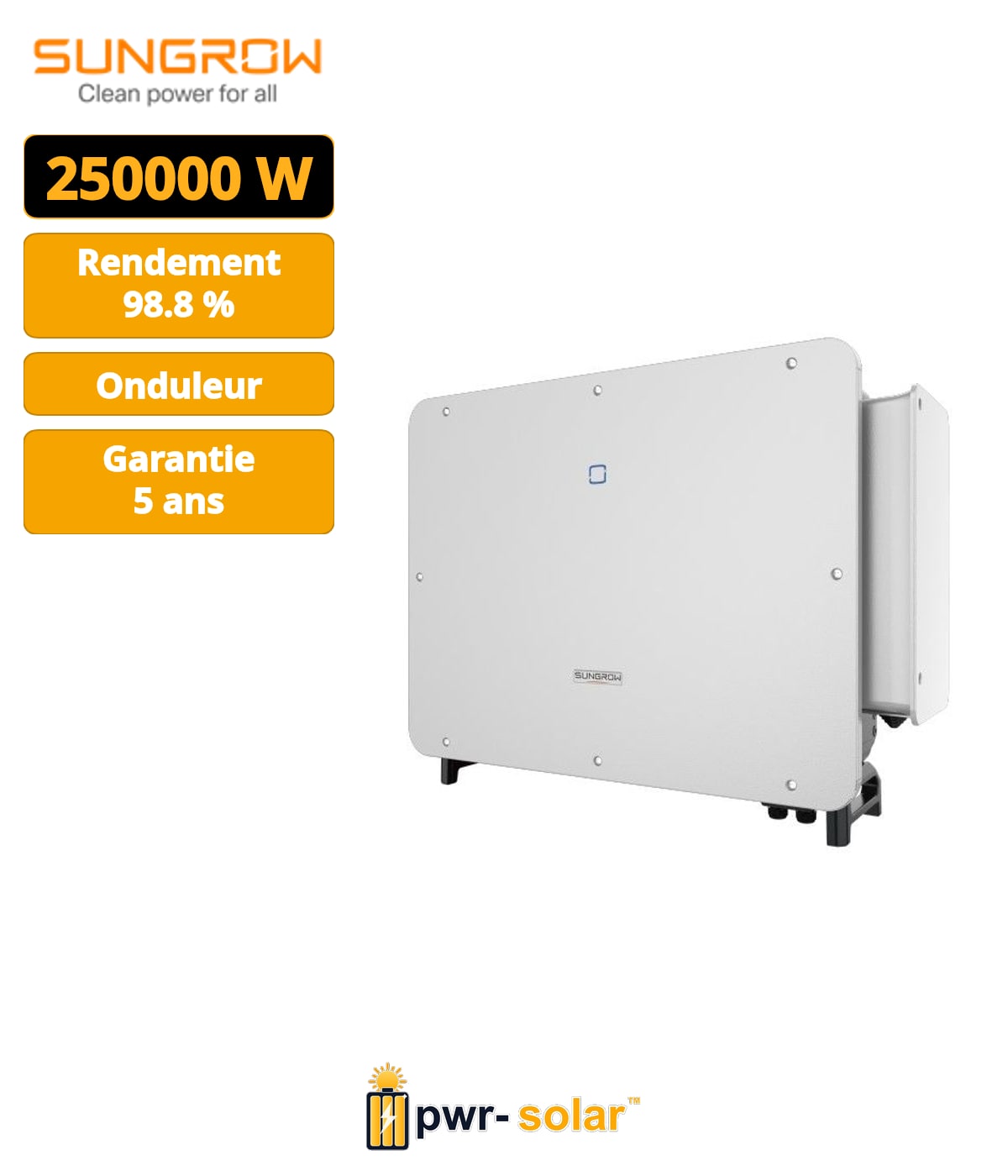Onduleur triphasé SG250HX avec AFCI