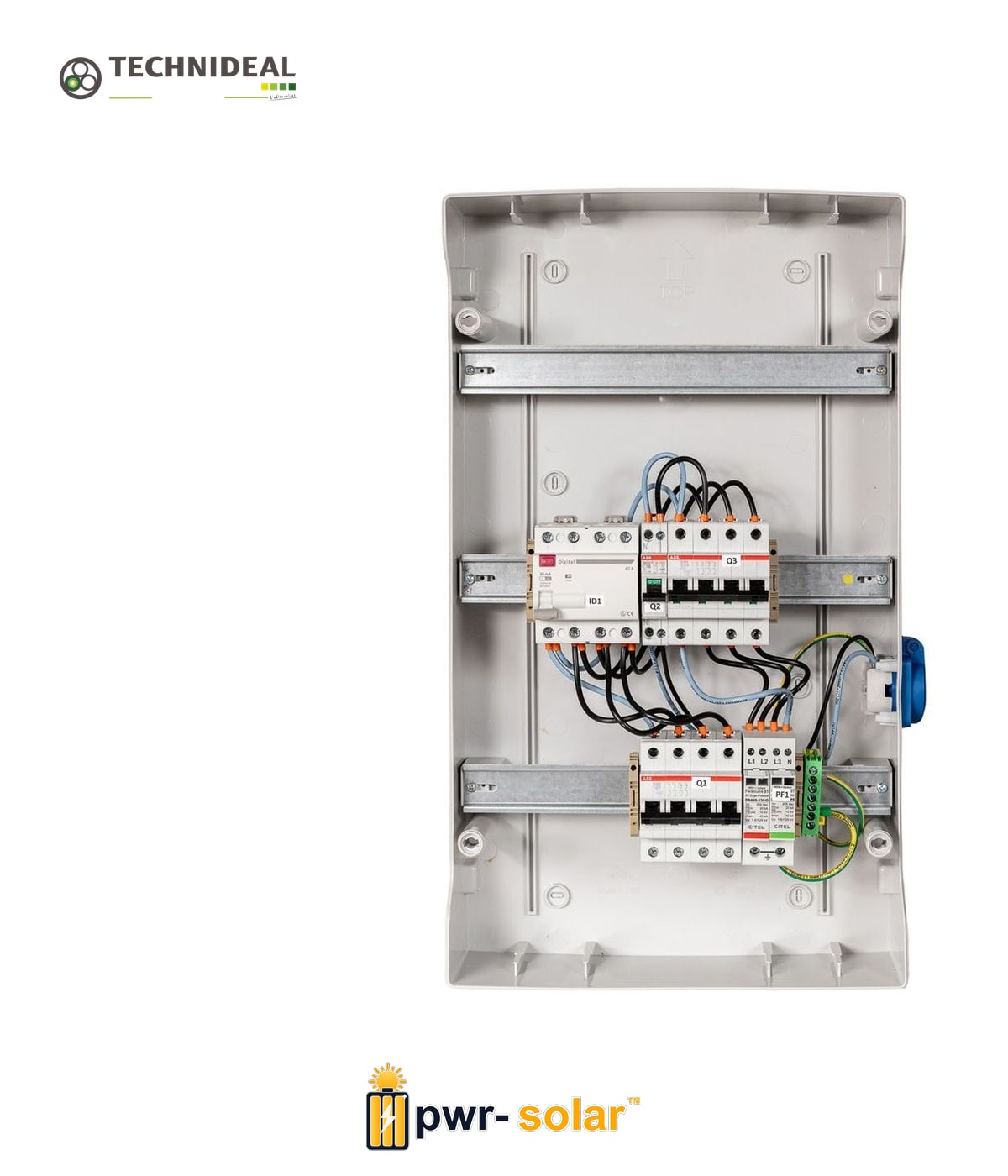 TECHNIDEAL - Coffret PV AC 9kW triphasé 1 ligne – Micro onduleur + PLACE PASSERELLE