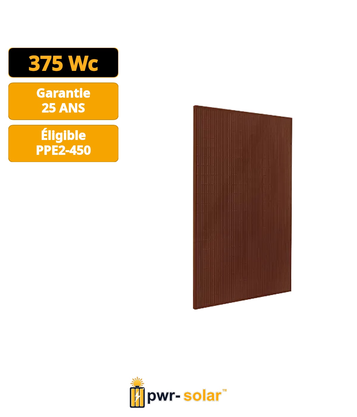 VOLTEC - Module TARKA 110 VSMP Rubis Ambre 425W - PPE2 V2 inférieur à 740kg CO2eq/kWc