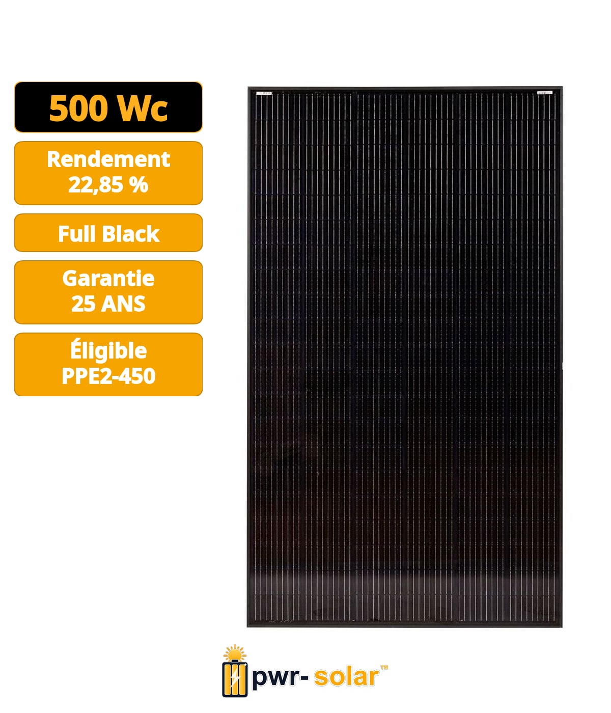 VOLTEC - Module TARKA+ 120 VSMP 500W BASALTE - Full Black - Bilan carbone<630kg CO2 PPE2 V2