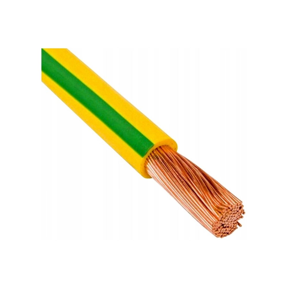 Grounding cable H07V-K with a cross-section of 6mm2.
