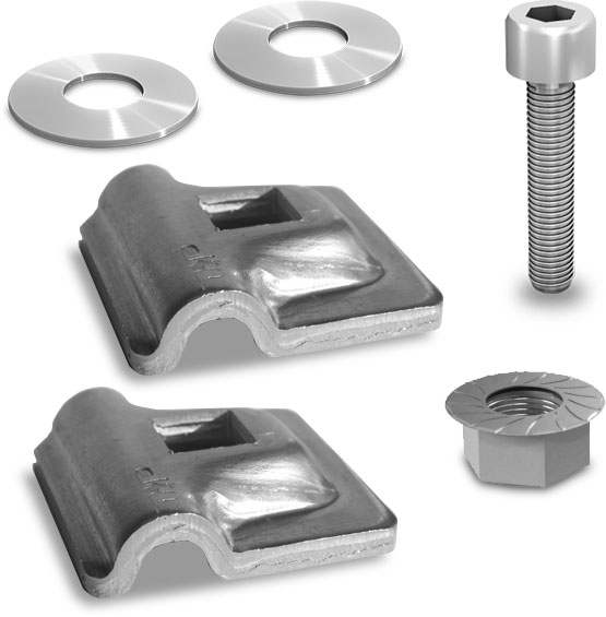 K2 Pince de protection contre la foudre Alu. 8mm - Jeu double