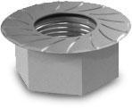 Self-locking hexagon nut serration M8