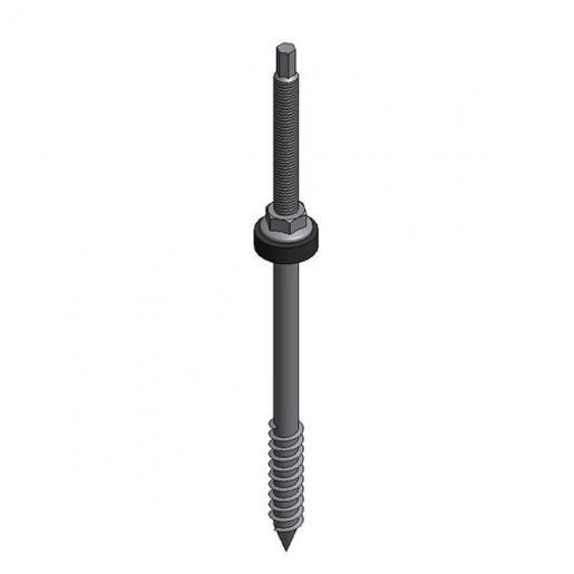 Van Valk Vis double fil inox M10x250 panne bois