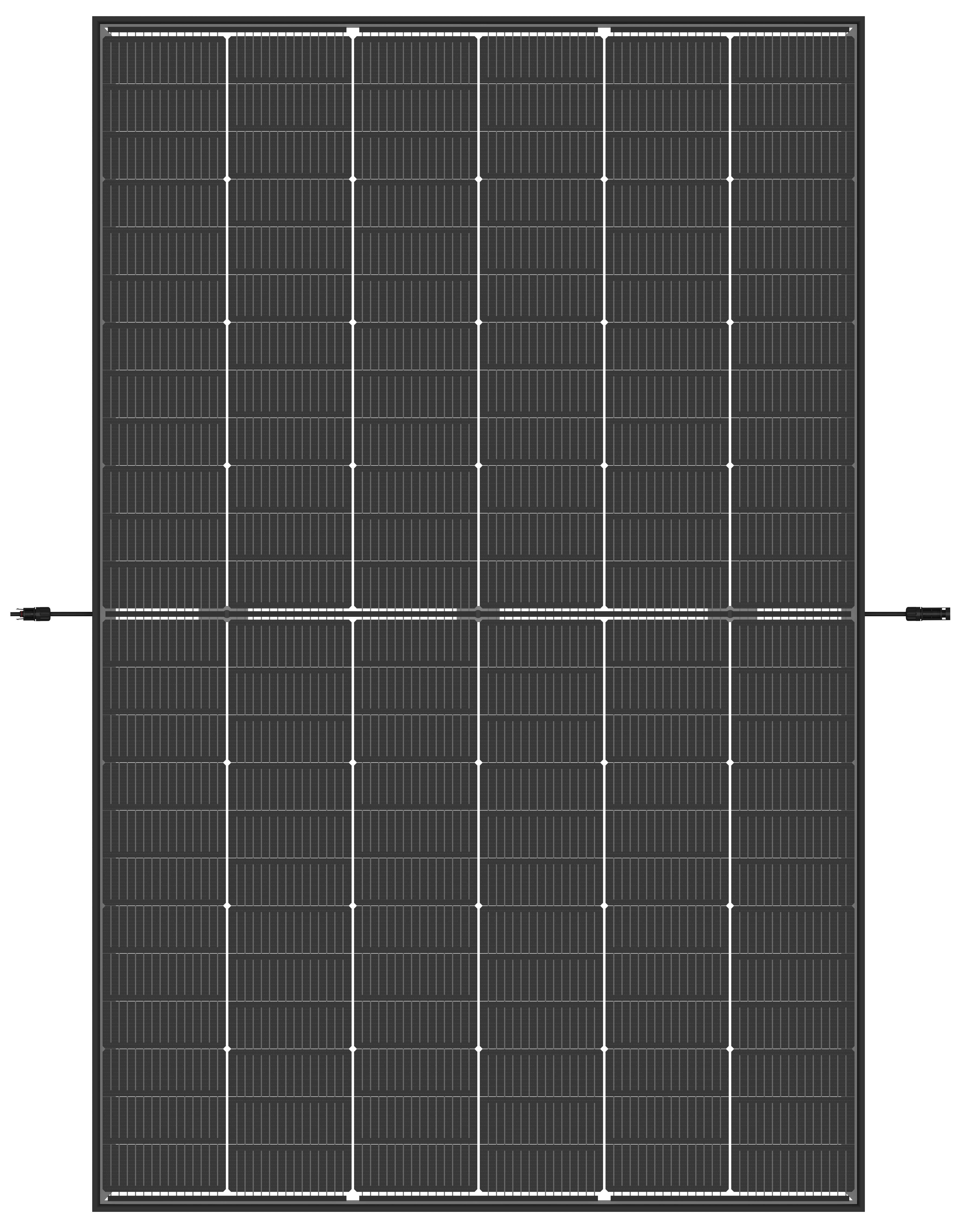 Trina Vertex S+ N-Type Dual Glass 440W - Triple-Cut 1500V Clear Black Panneau Solaire