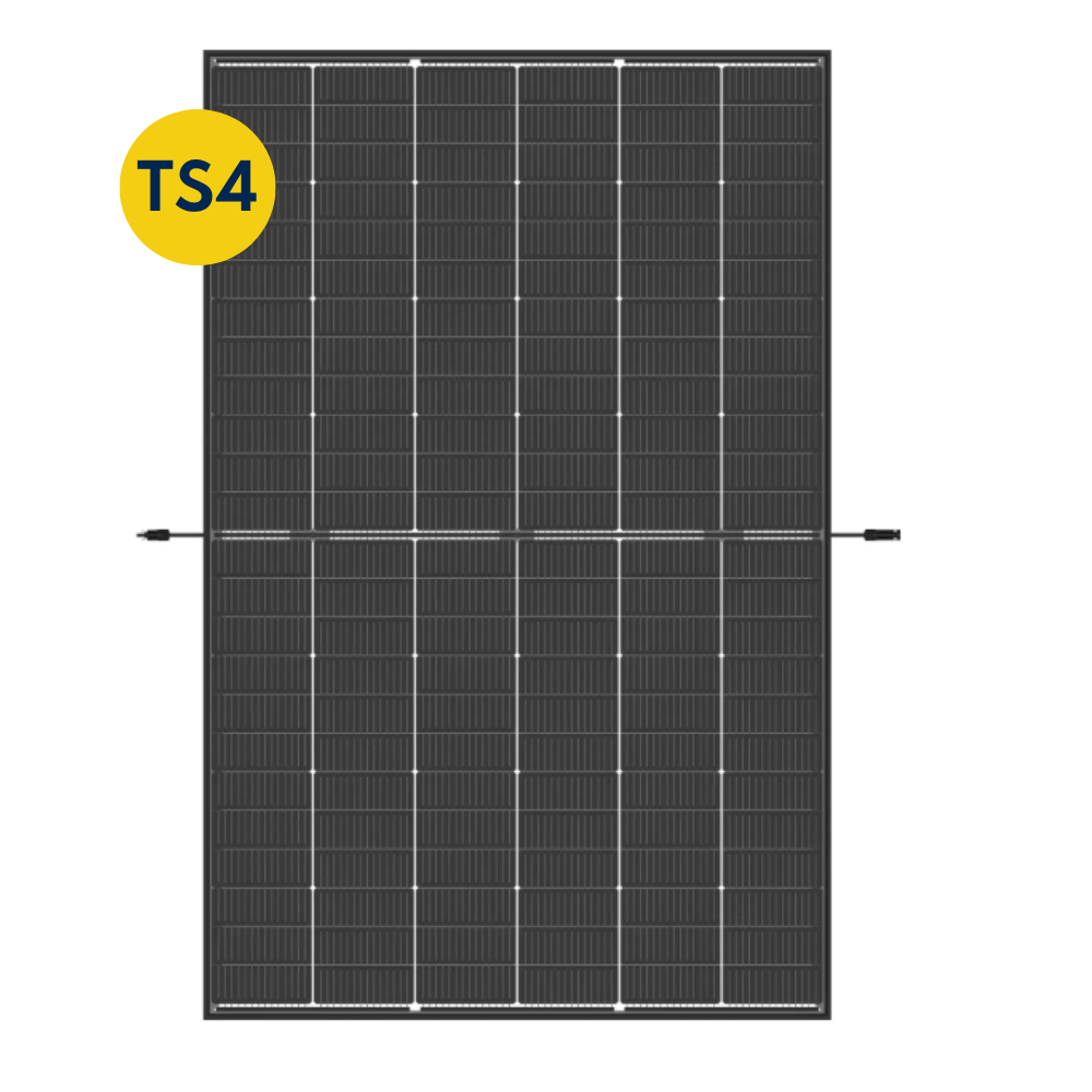 Trina Vertex S+ N-Type Dual Glass 450W - Triple-Cut 1500V Cadre Noir Panneau Solaire TS4