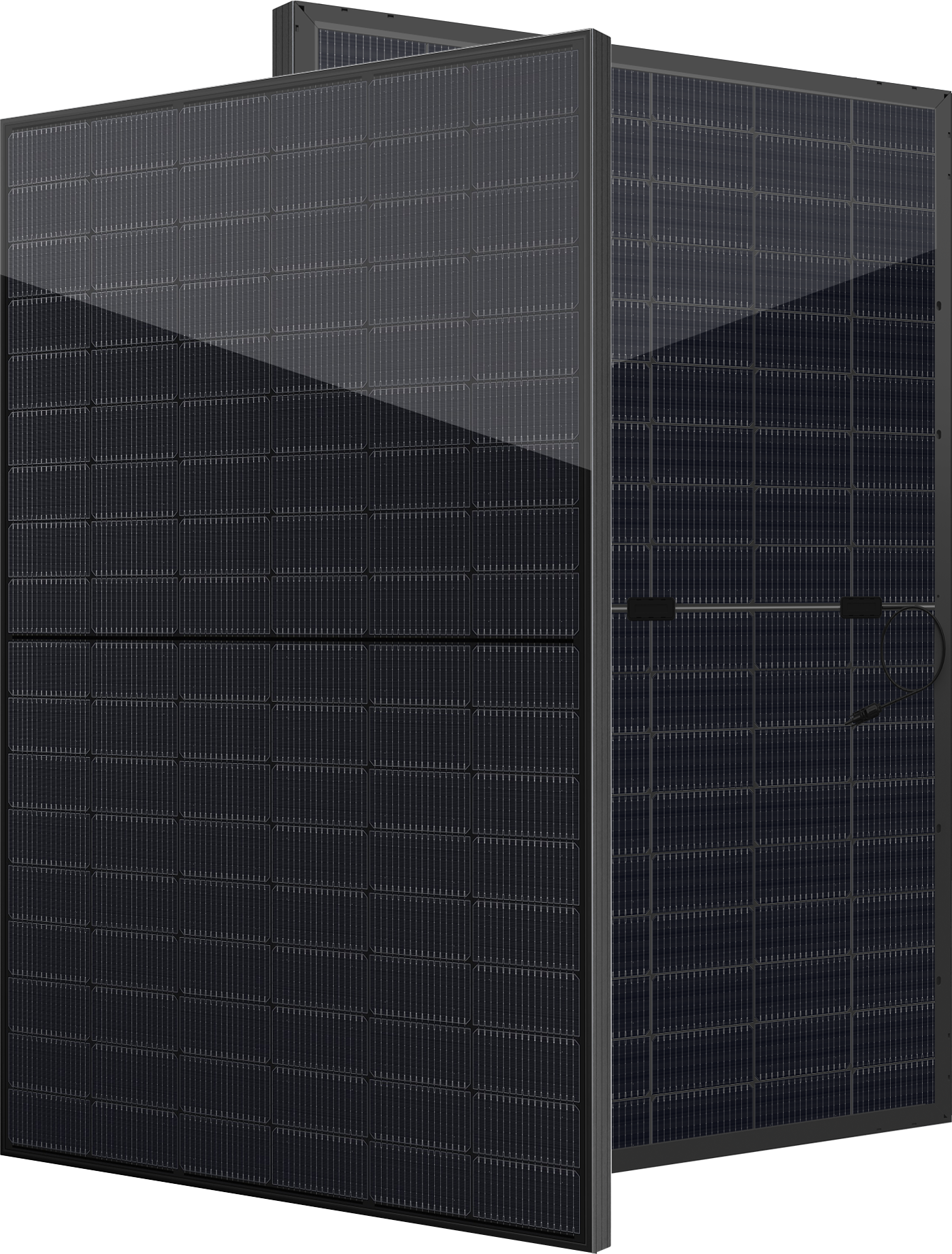 Denim N-Type 440W All Black verre-verre Panneau solaire bifacial