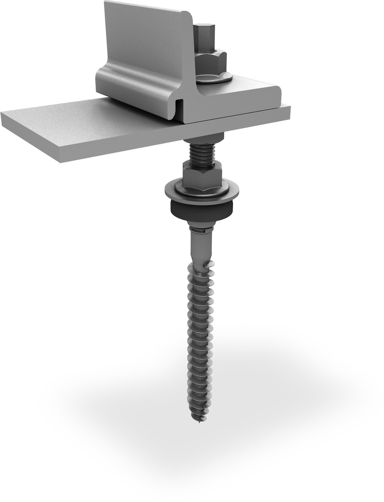 K2 - Vis à double filetage M12x250 (bois), prémontée pour Single Rail AVEC CLIMBER